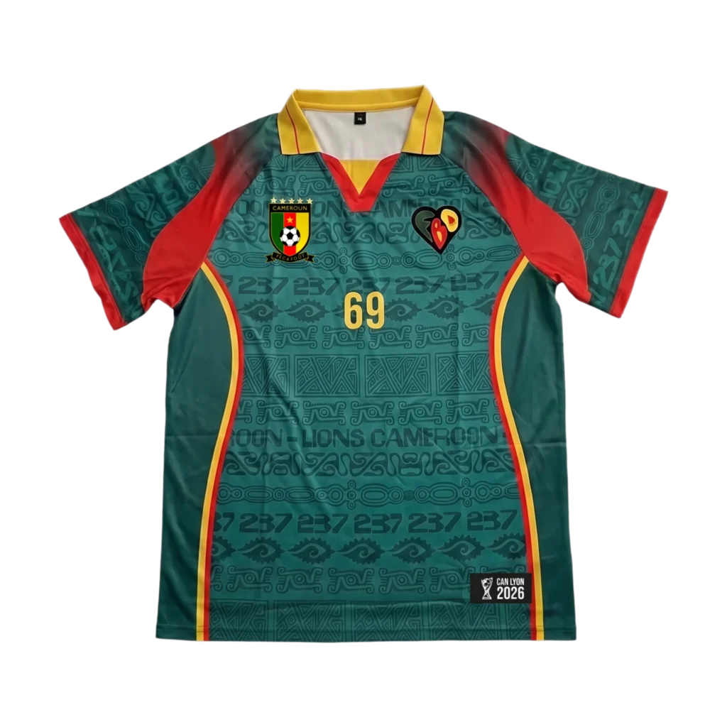 Maillot CAN 2026 Cameroun, vue avant