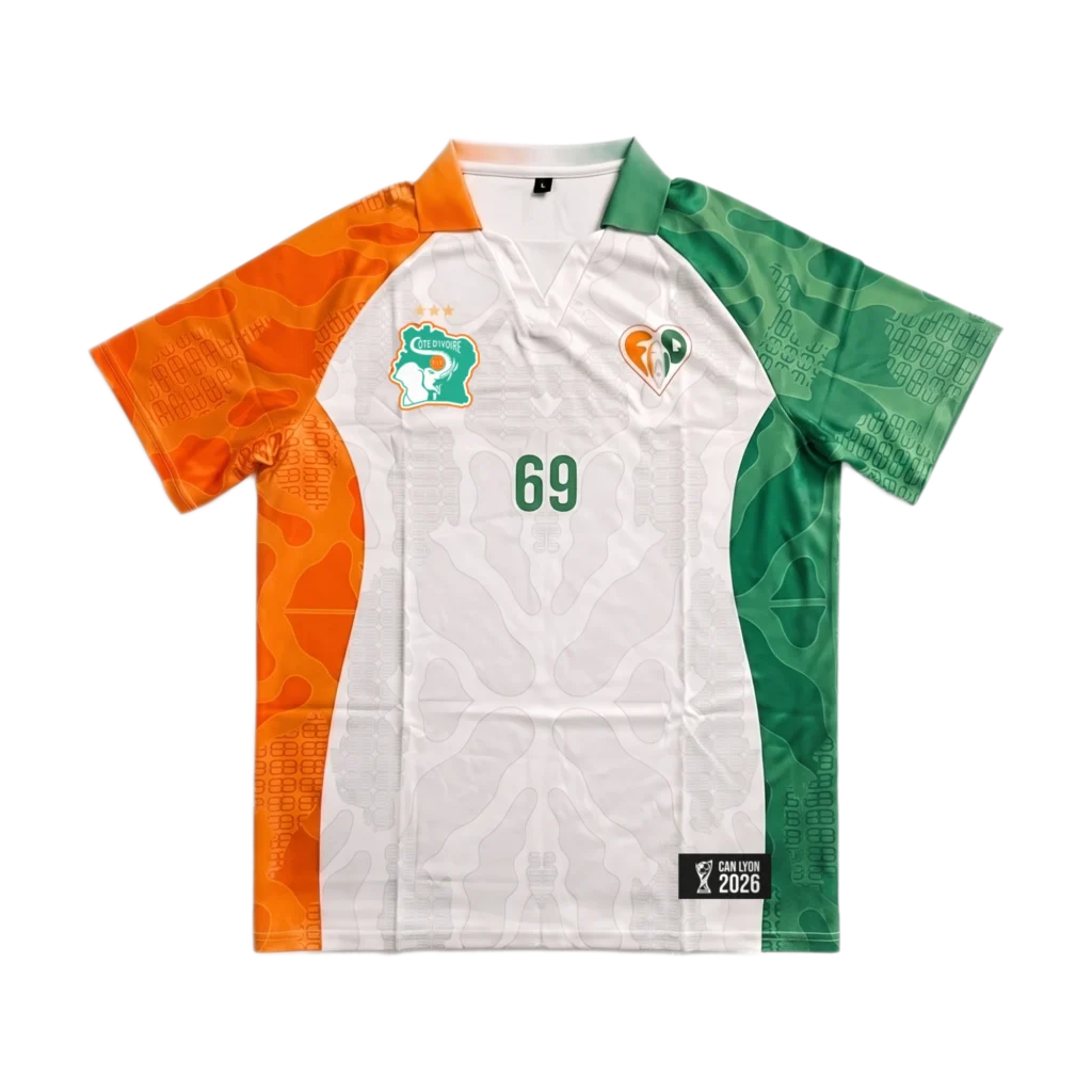 Maillot CAN 2026 Côte d'Ivoire, vue avant