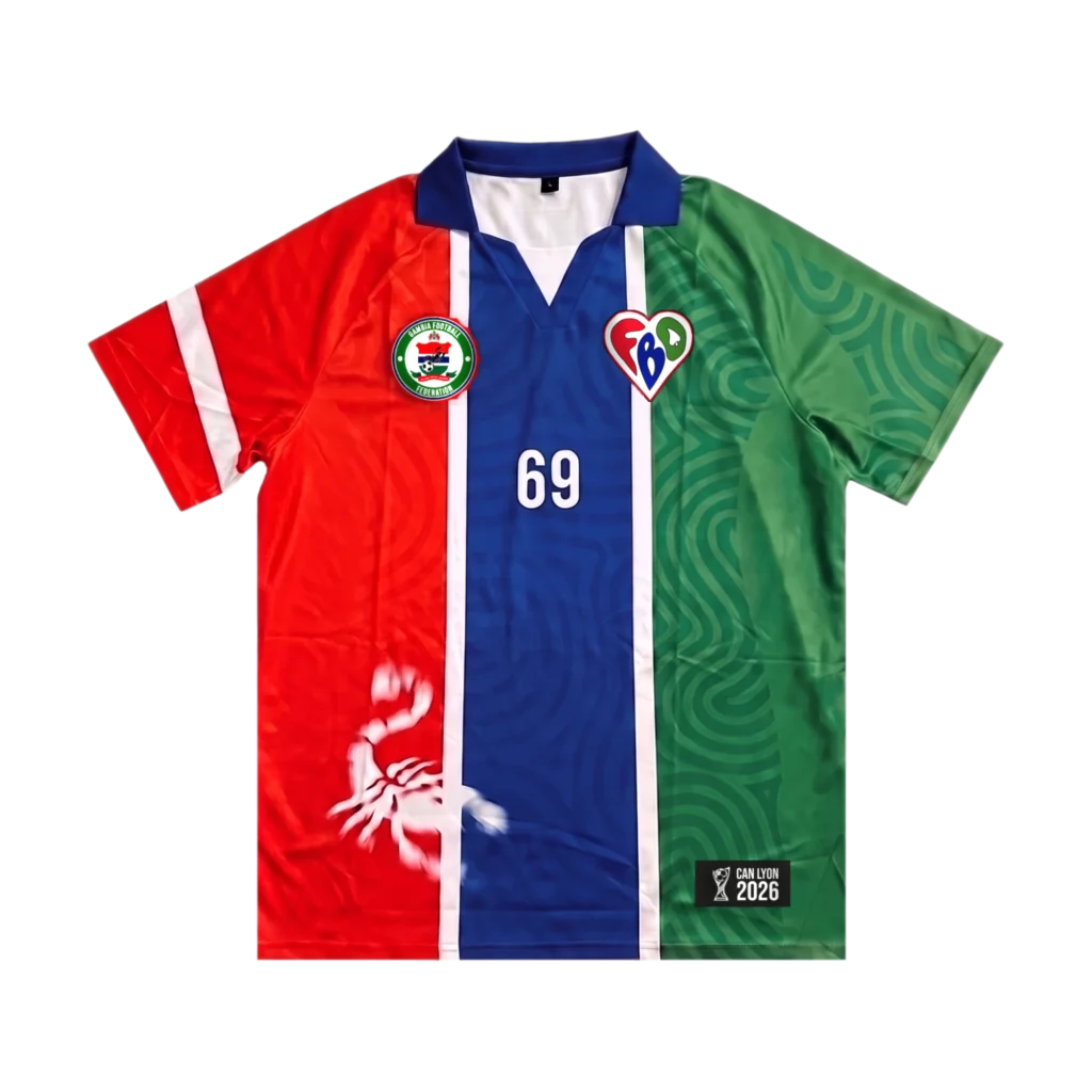 Maillot CAN 2026 Gambie, vue avant