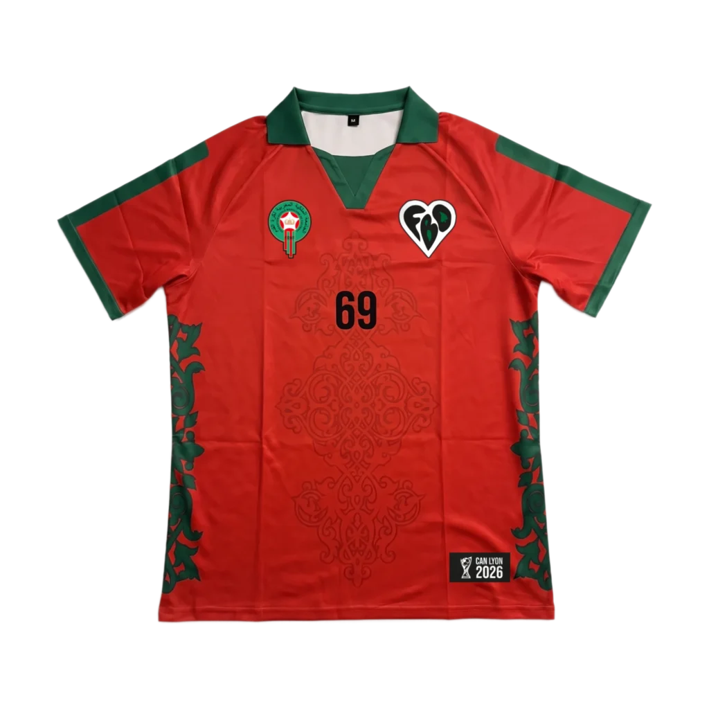 Maillot CAN 2026 Maroc, vue avant