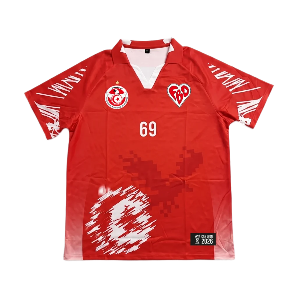 Maillot CAN 2026 Tunisie, vue avant
